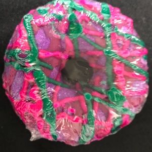 Handmade donut shaped bath bomb